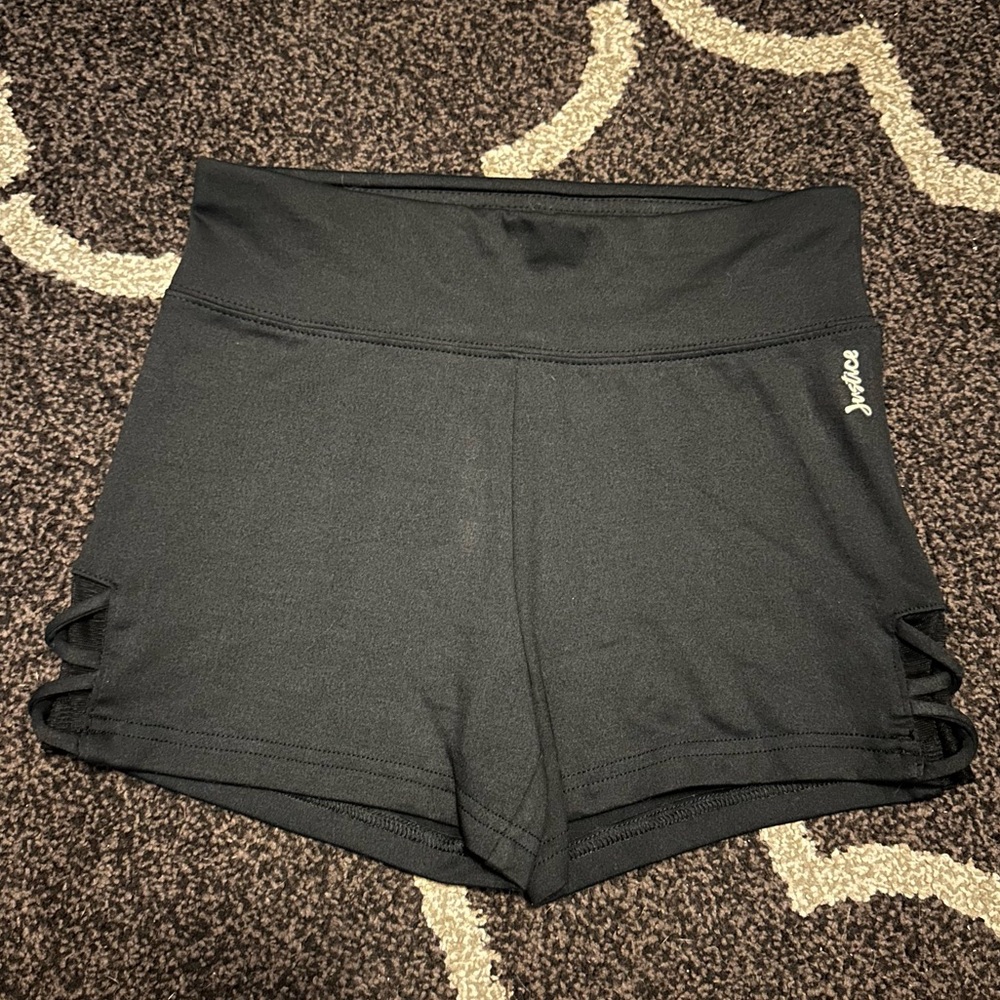 Girls 14/16 Justice Black Athletic Shorts
